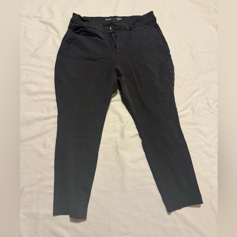 Old Navy Charcoal Curvy Pixie Work Pants